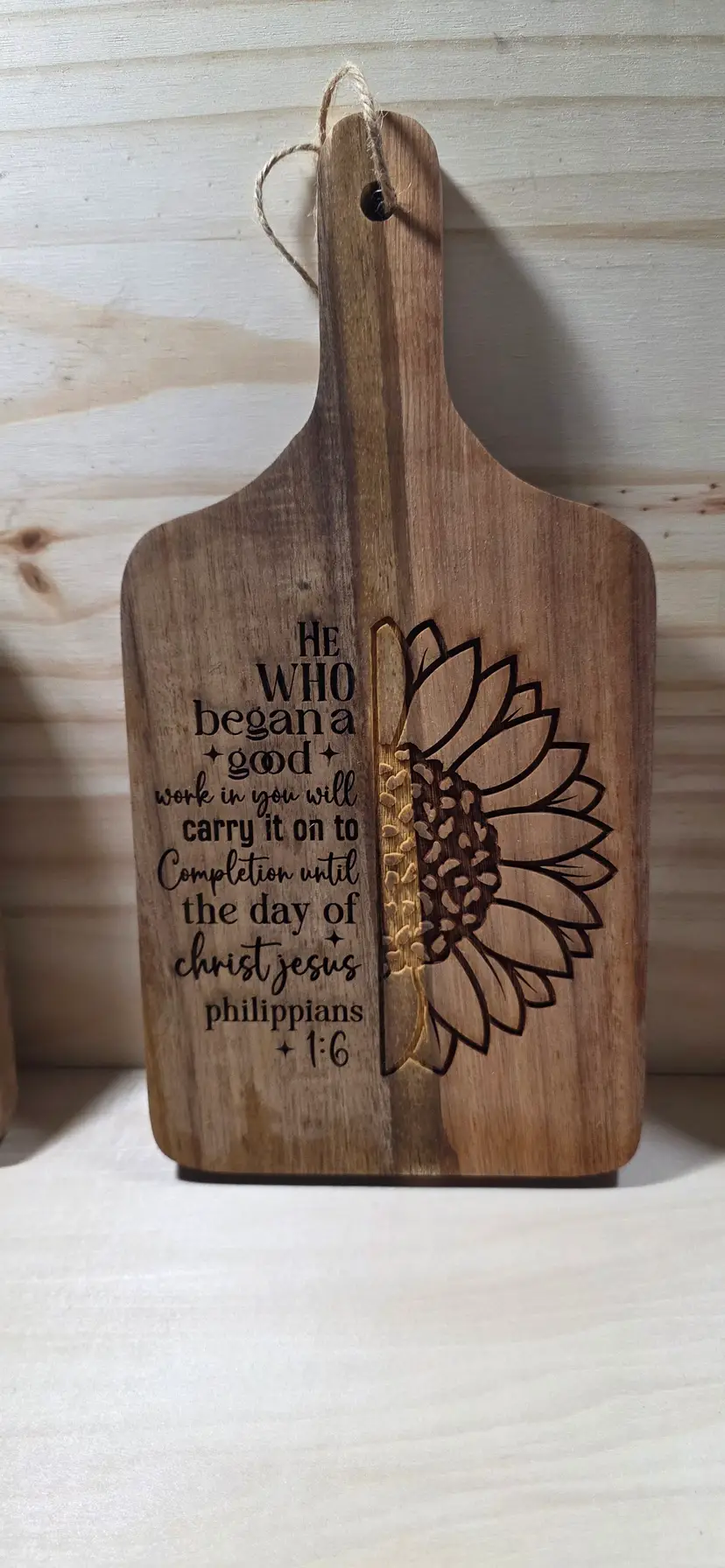 Philippians 1:6 Mini Cutting Board
