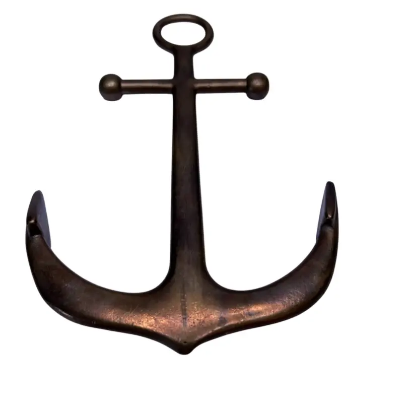 Vintage Solid Brass Anchor 6 1/2x 4 1/2”