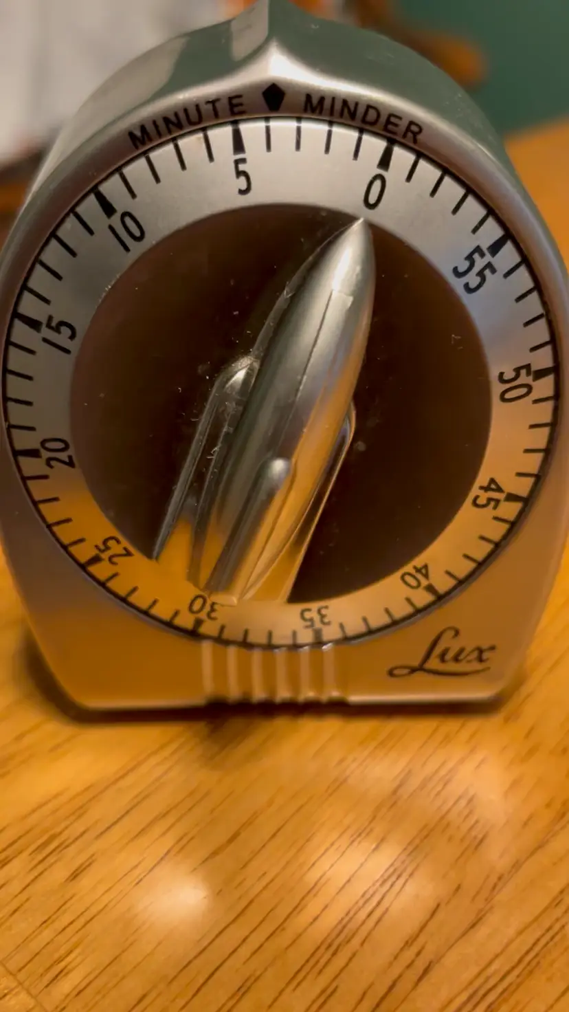 Lux Chrome Toned Plastic Minute Minder