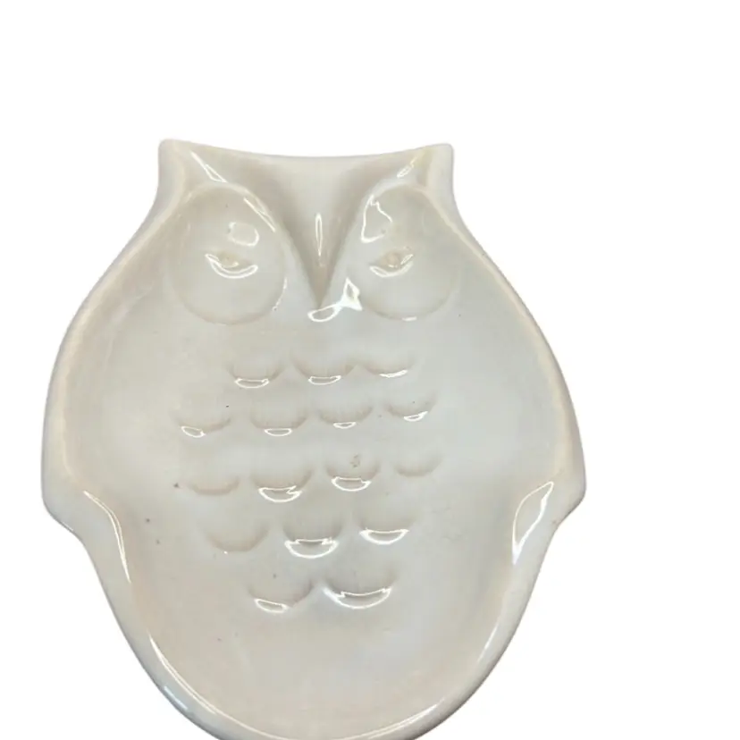 Handcrafted In Japan Made For Village Designers Vintage Ceramic 5 1/2” Long Owl Dish