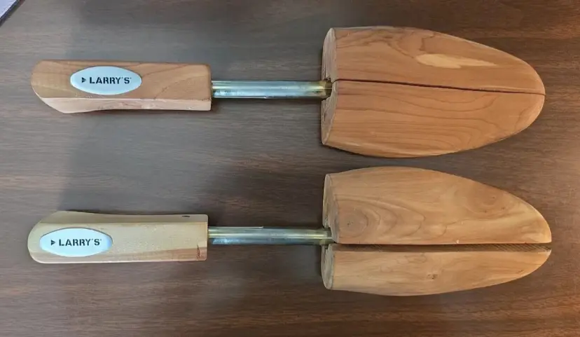Vintage Larry's Wooden Wood Shoe Trees XL USA