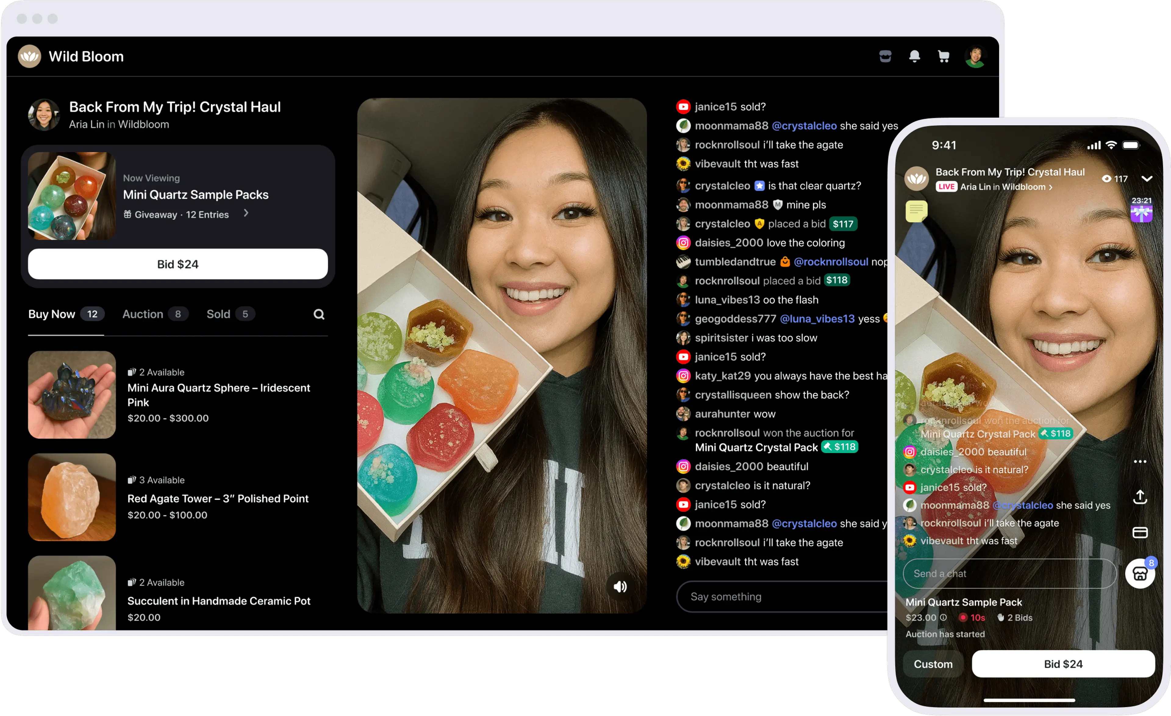 Live shopping in action