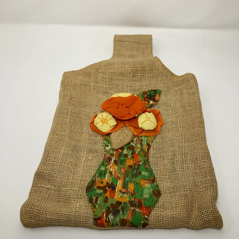 Vintage Burlap Tote Bag!  16” x 10”!