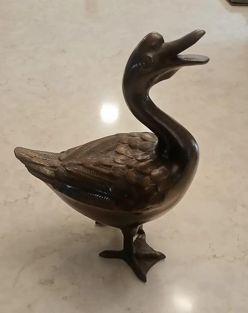Vintage Chinese Cast Iron Goose