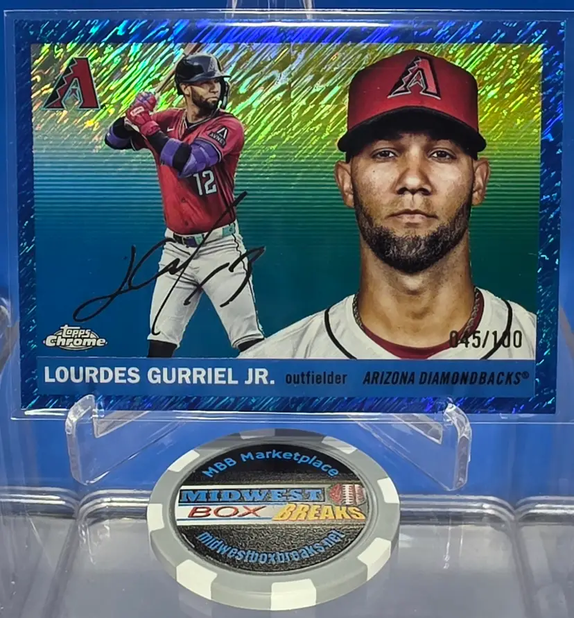 Lourdes Gurriel Jr. Topps 2025 Chrome Platinum Blue Shimmer /100 Arizona Diamondbacks
