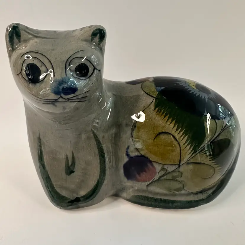 Vintage Tonalá Mexican Pottery Cat
