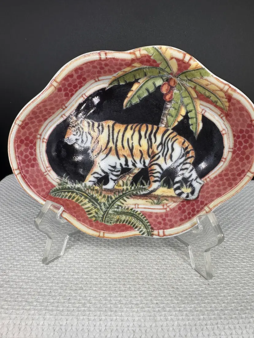 Vintage Andrea by Sadek Tiger Trinket Dish