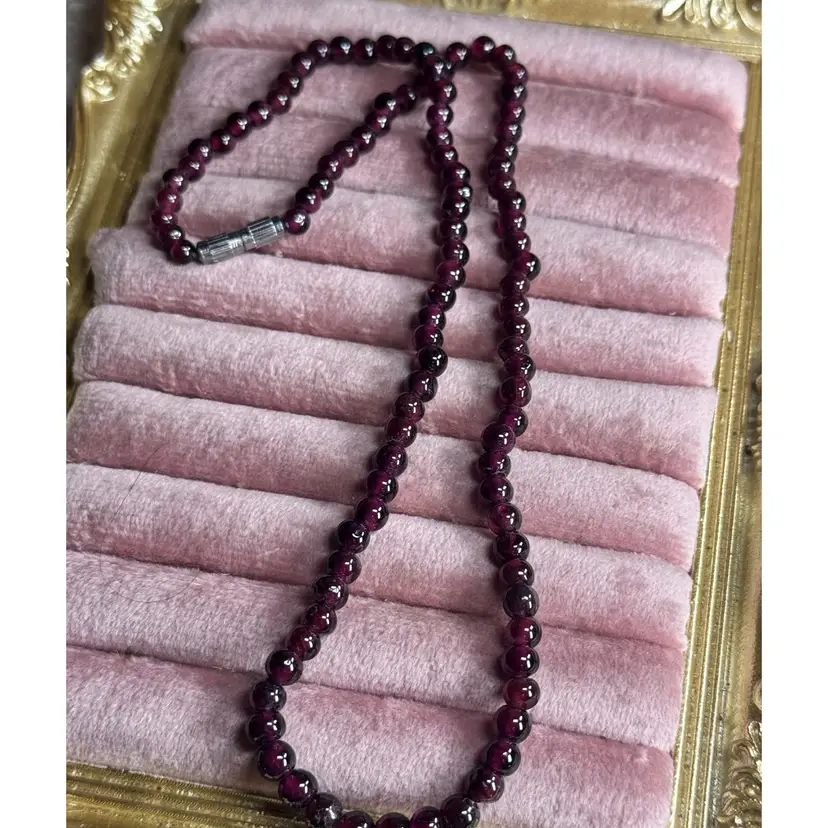 Garnet Necklace 16”