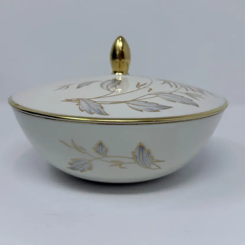 Vintage German Porcelain Covered Candy Dish