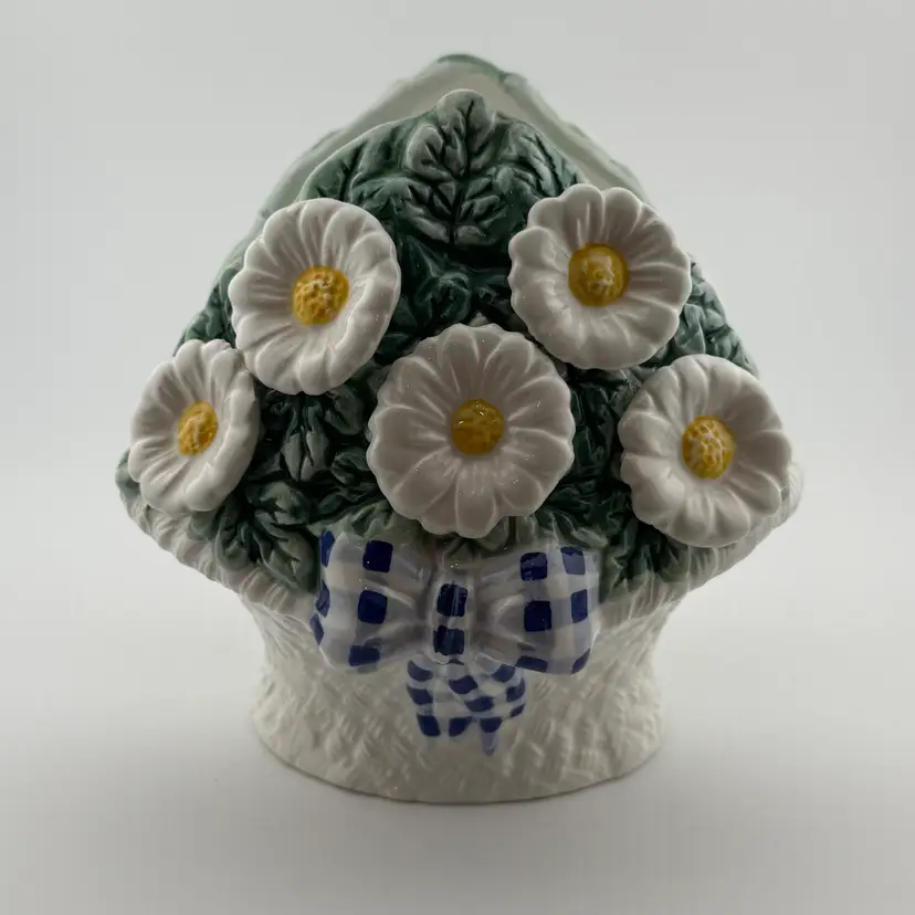 Vintage 1997 Cracker Barrel Floral Basket Napkin Holder