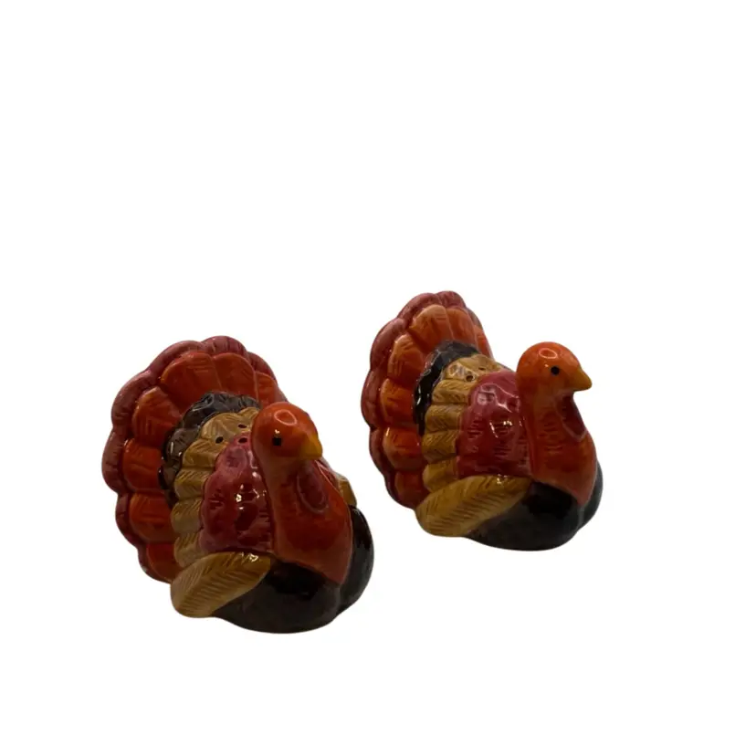 Ceramic Turkey Salt And Pepper Shakers