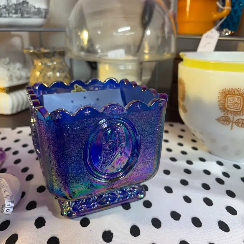 Carnival Glass Patriot Bicentennial Planter