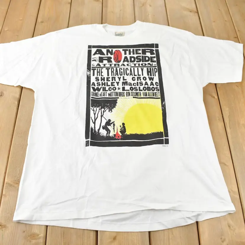 Vintage 1997 Deadstock The Tragically Hip Another Roadside Attraction Graphic Single Stitch Band Tee