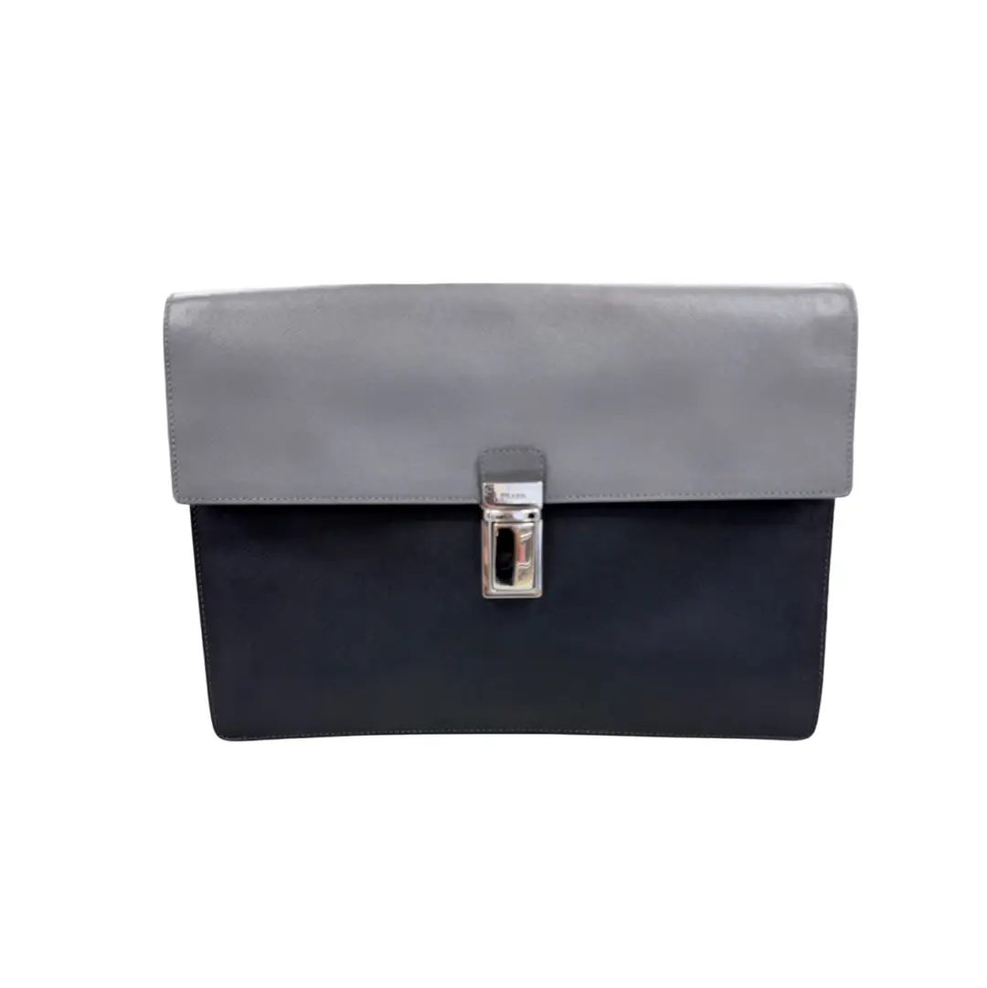 Prada Two-toned Saffiano Envelope Portfolio