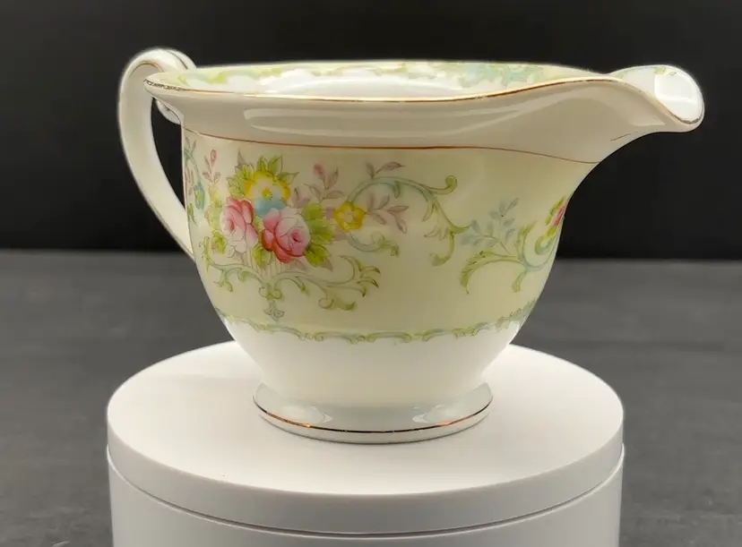 Vintage Hand-Painted Rose Creamer