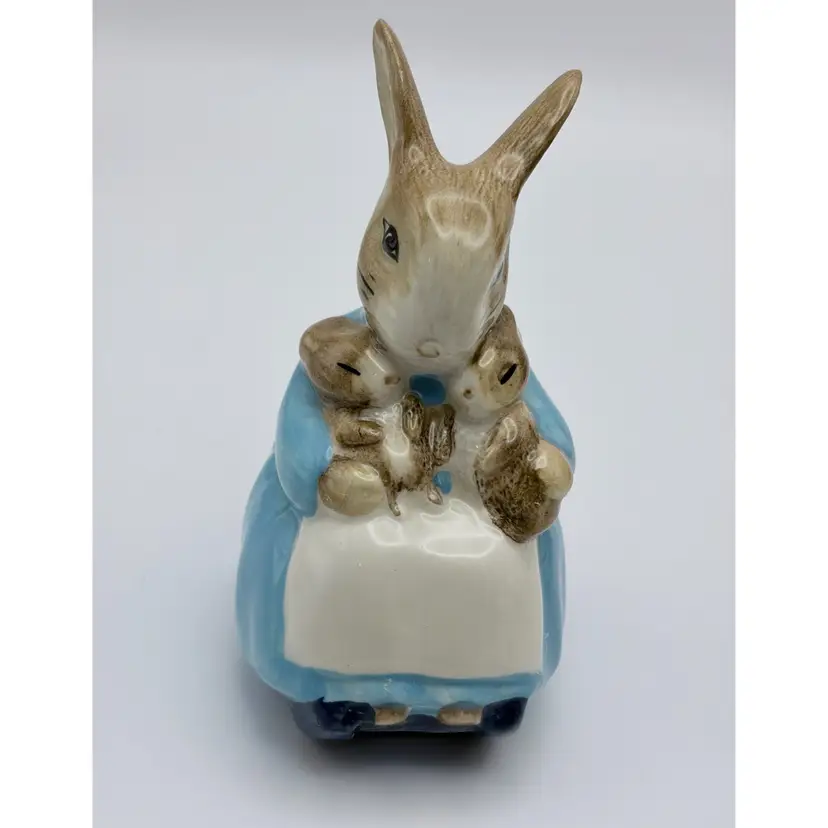 Vintage, Royal Albert England, Porcelain, Beatrix Potter, “Mrs. Rabbit and Bunnies”