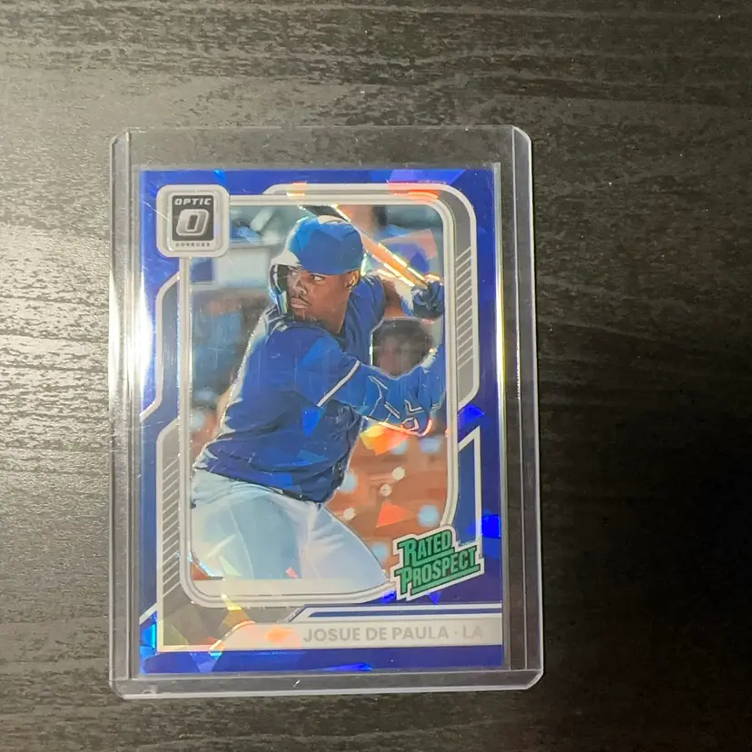 Josue De Paula 2026 Donruss Optic Blue Cracked Ice Rated Prospect 3/15 Los Angeles Dodgers