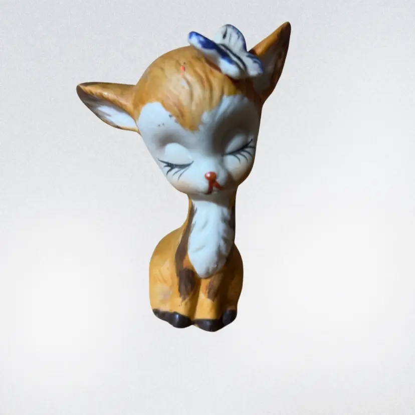 Tiny Fawn With Butterfly On head
