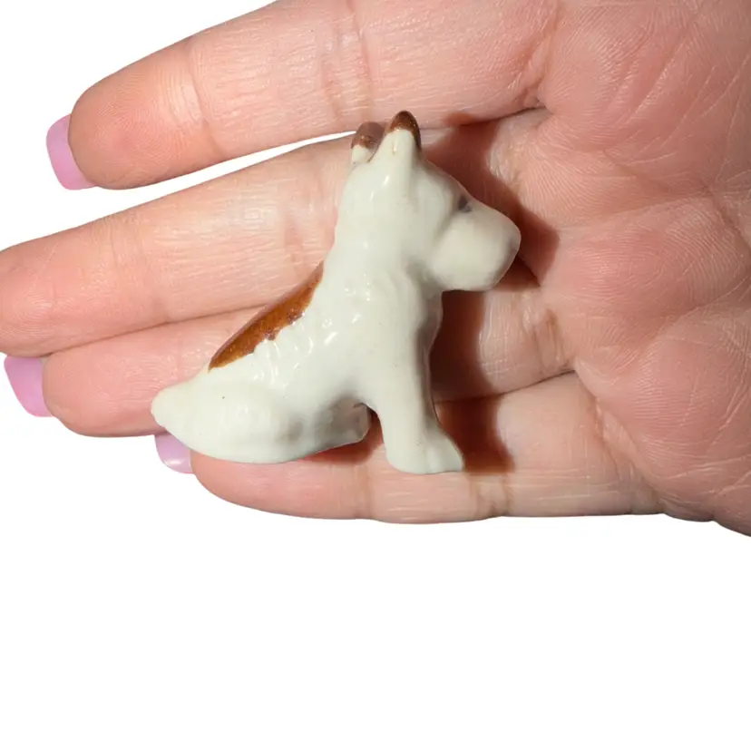 Antique Scottie or German Shepherd Puppy Figurine