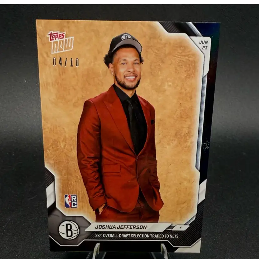 Joshua Jefferson Black #/10 2025-26 Topps NOW Brooklyn Nets