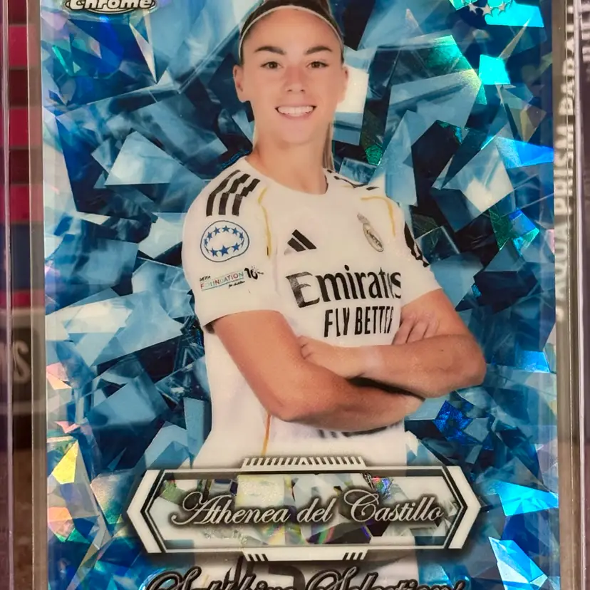 Athenea Del Castillo 2025/26 Topps Chrome UWCL Sapphire Selections Real Madrid Spain
