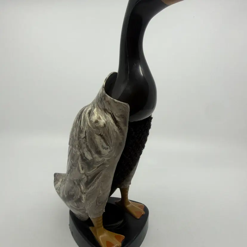 Vintage 1950s Marbled Bakelite Dandy Duck Standing Valet Clothes Brush England