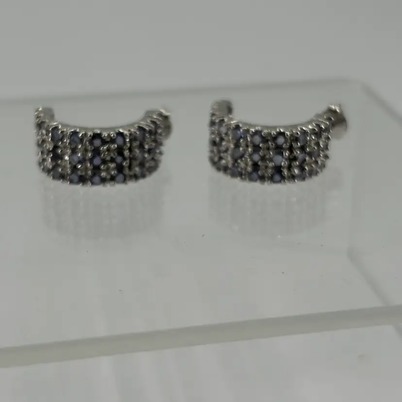 Diamond And Sapphire Earrings “tested”