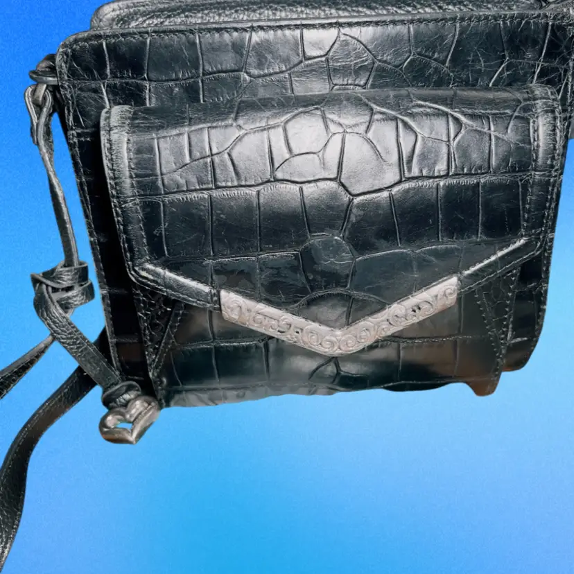 Brighton Black And Brown Leather Silver Hardware