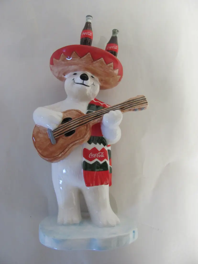 ENESCO COKE POLAR BEAR MEXICO  AROUND THE WORLD BEARS NEW IN PACKAGE