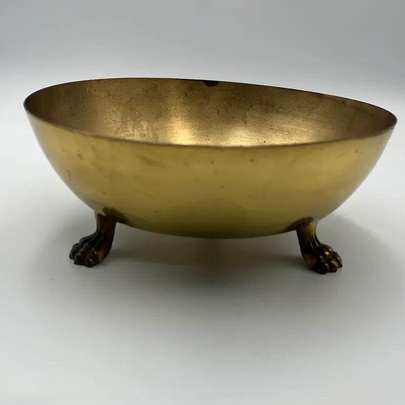 Brass Lion Footed Bowl