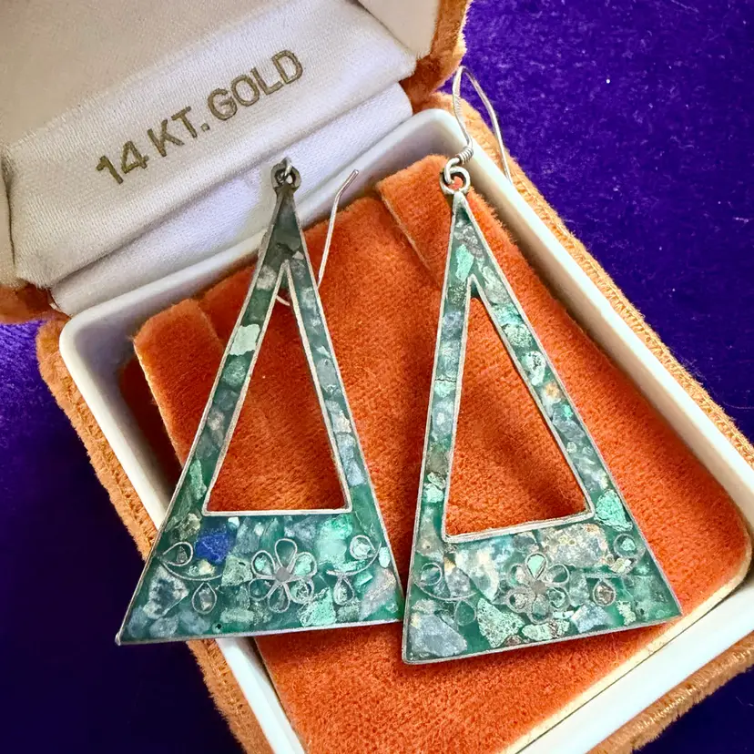 Vintage Mexico Sterling Silver Earrings