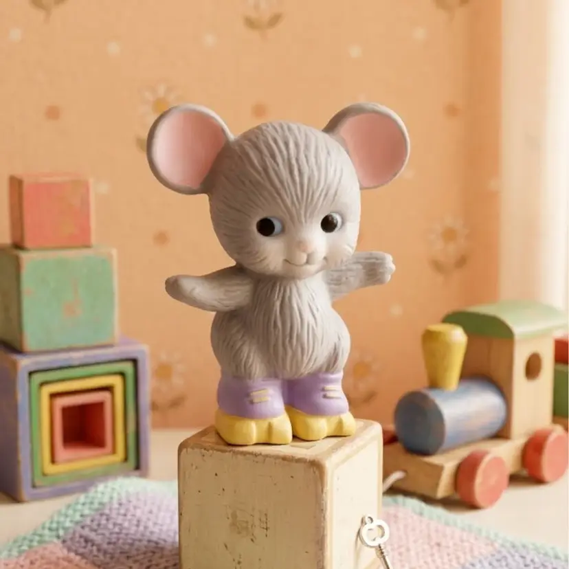 54. Mice Skating Figurine By Avon Porcelain