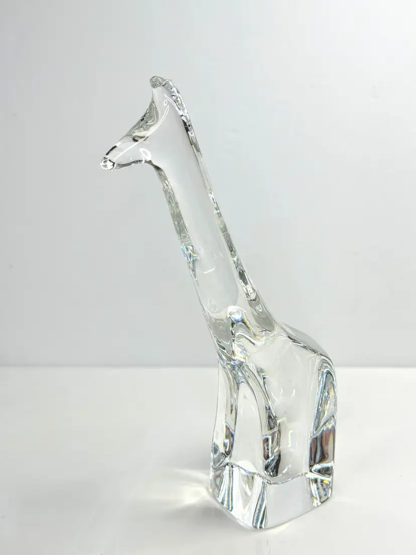 Vintage Baccarat Crystal Giraffe Figurine 7.5" France A1056