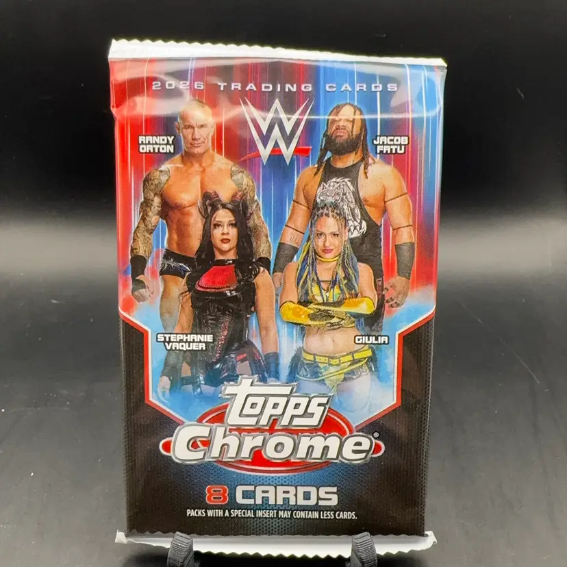 2026 Topps Chrome WWE 8 Card Pack. Ripped Or Shipped