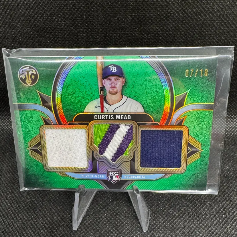2024 Topps Triple Threads Relic Curtis Mead RC 7/18 4 Color Patch Boston Red Sox
