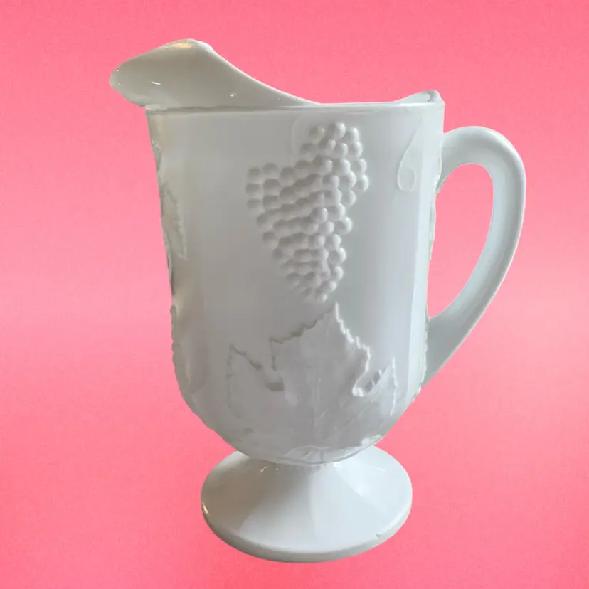 Vintage Indiana Glass Colony Milk Glass Pitcher 10.5”