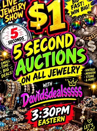 $1 Starts Five Second Auctions On Jewelry