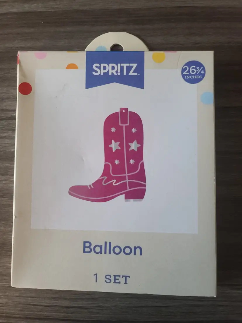 Cowgirl boot balloon