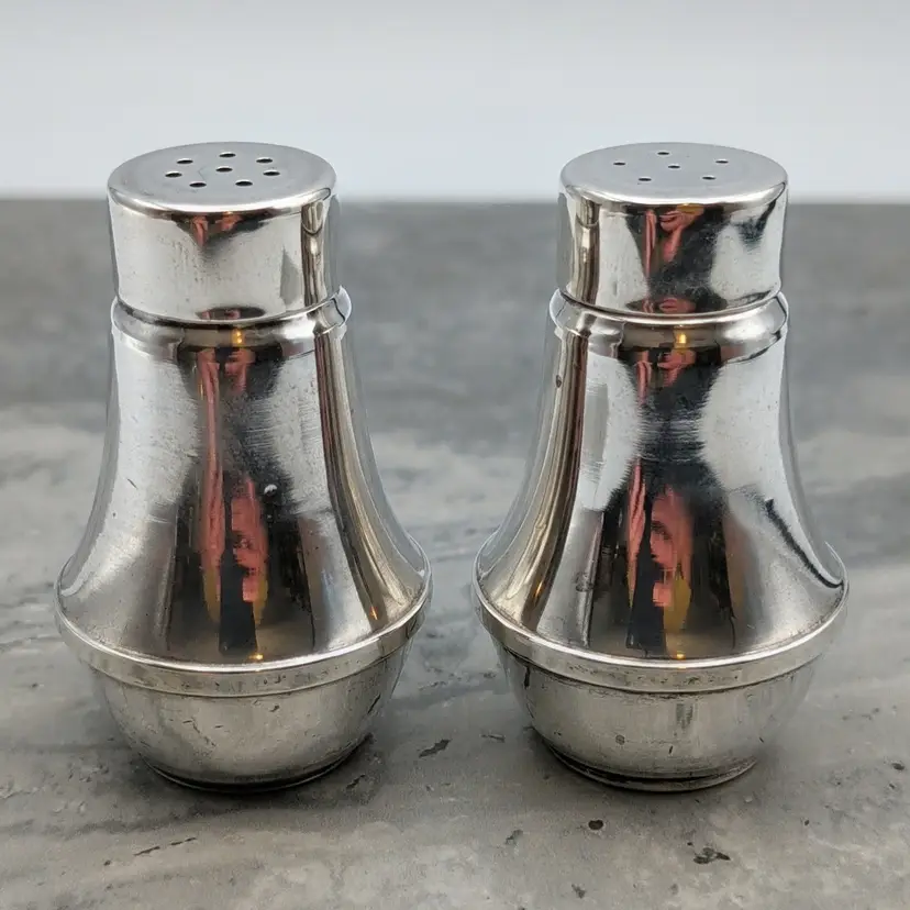 Duchin Creation Sterling Weighted Holloware Collection Salt & Pepper Shakers