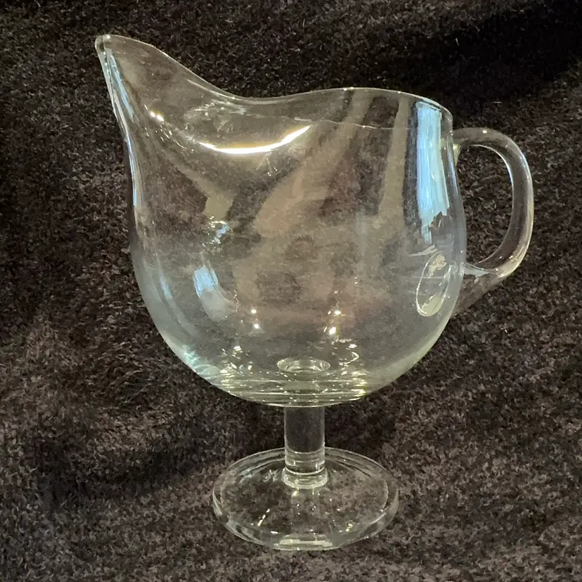 Hand Blown Pedestal Large Sauce Pitcher
