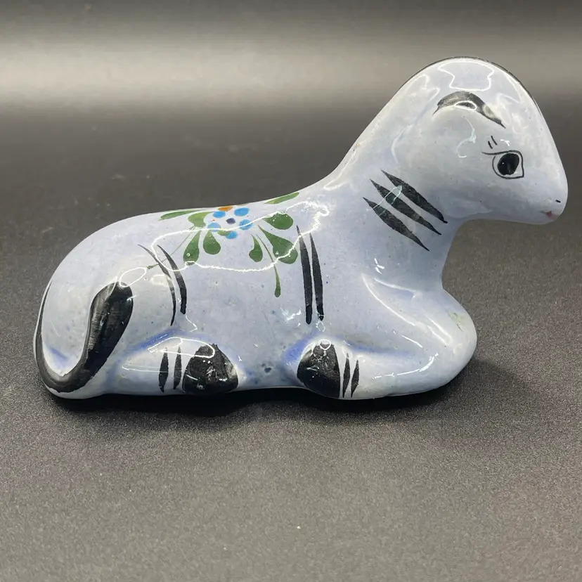 Vintage Tonala Pottery Donkey Figurine