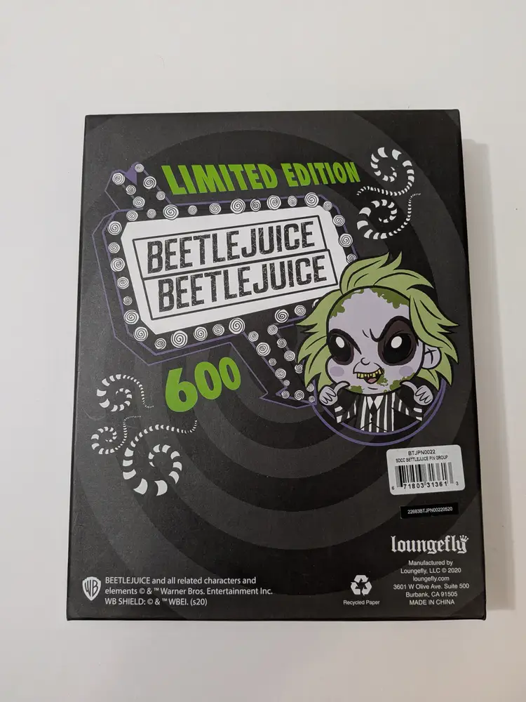 Loungefly Beetlejuice Limited Edition Pin Set of 5 (New)