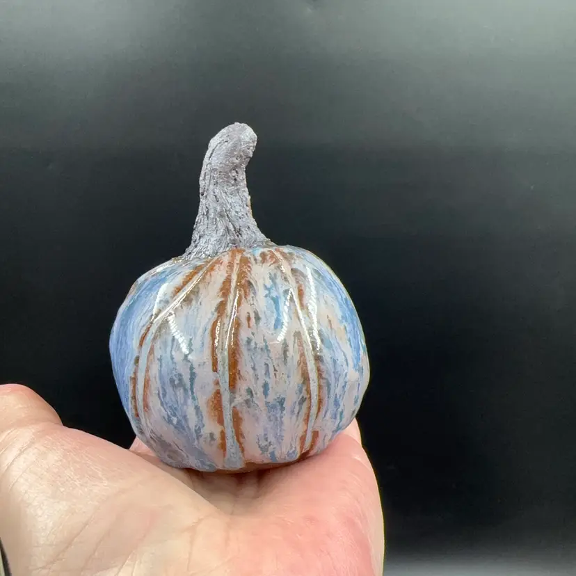Handmade Studio Art, Pottery / Ceramic Pumpkin Made By Traci Vintage Angel