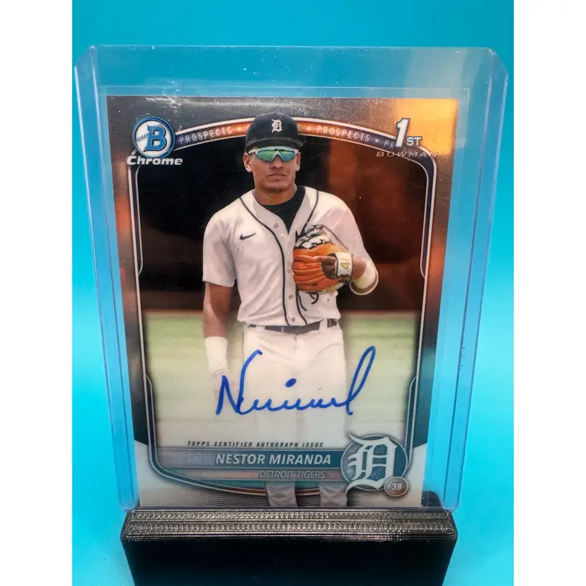 Nestor Miranda 1st Bowman Chrome Auto Detroit Tigers