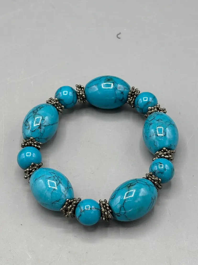 Turquoise style stretch bracelet