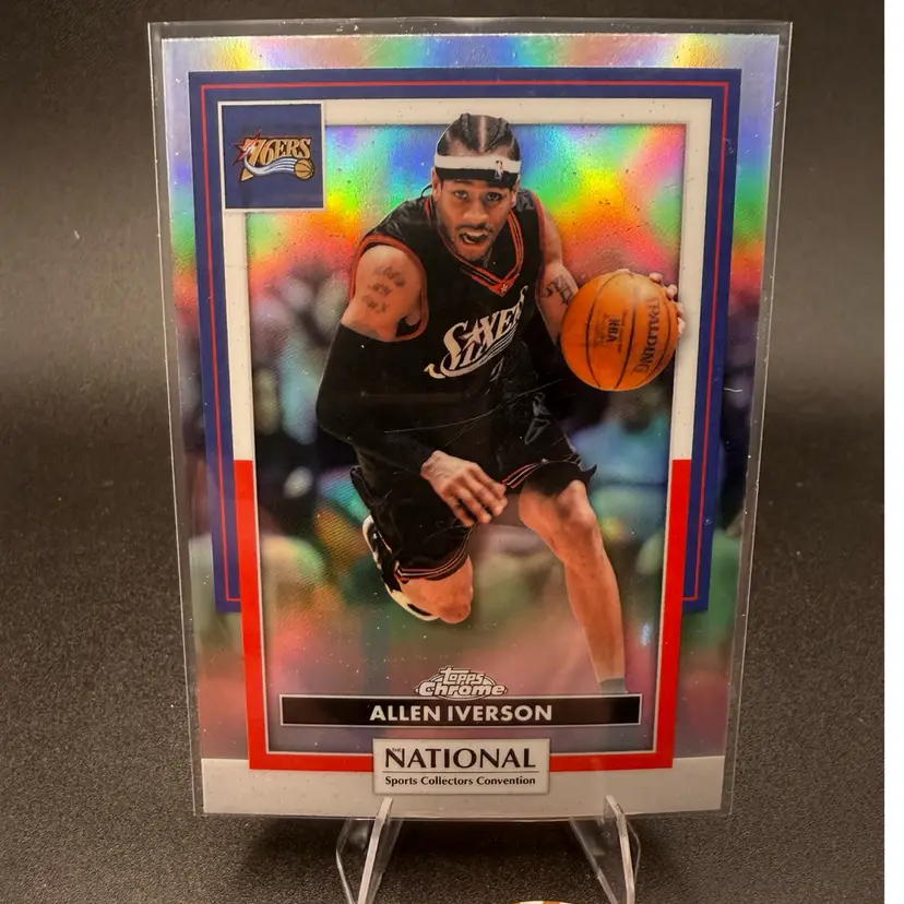 2026 Topps Chrome Allen Iverson Refractor National NSCC Exclusive Philadelphia Sixers