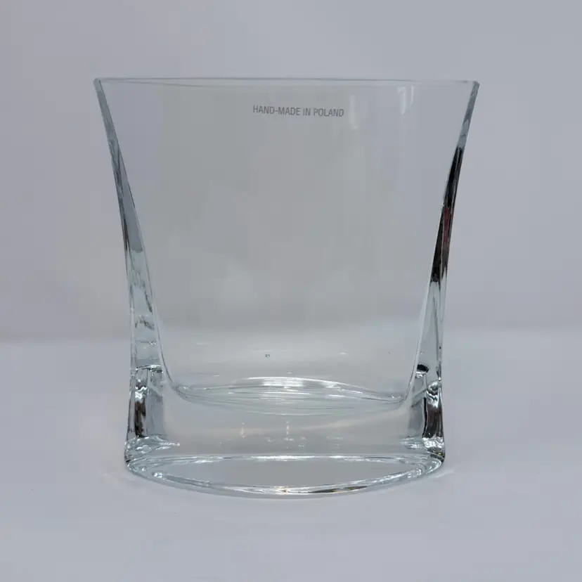 Handcrafted Clear Glass Vase, Made in Poland