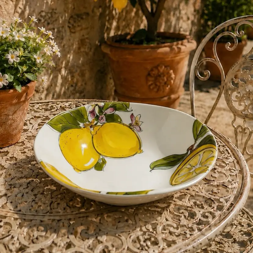 Effetti d’Arte Made In Italy Lg Bowl With Lemons 12”