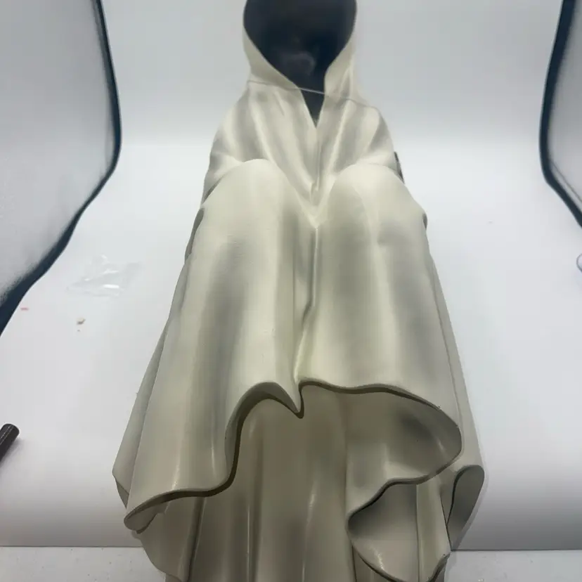 Halloween Ghost Shelf Sitter Spirit Phantom Seated 22" x 9" Large White Hood New