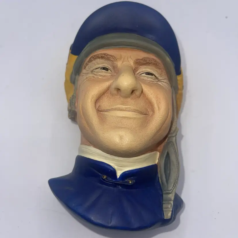 Bossons Chalkware Head "Jockey"  1990 - ENGLAND - RARE!